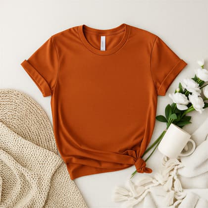 Bella+Canvas 3001 — Flat Lay mockup in Autumn