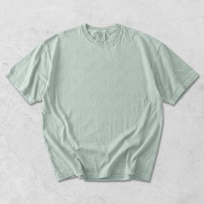 Comfort Colors® 1717 — Flat Lay on White mockup in Bay