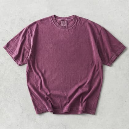 Comfort Colors® 1717 — Flat Lay on White mockup in Berry