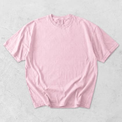 Comfort Colors® 1717 — Flat Lay on White mockup in Blossom