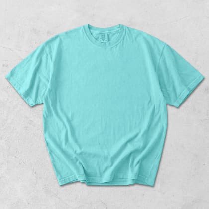 Comfort Colors® 1717 — Flat Lay on White mockup in Chalky Mint