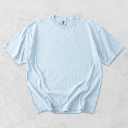 Comfort Colors® 1717 — Flat Lay on White mockup in Chambray