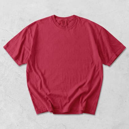 Comfort Colors® 1717 — Flat Lay on White mockup in Chili