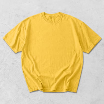 Comfort Colors® 1717 — Flat Lay on White mockup in Citrus