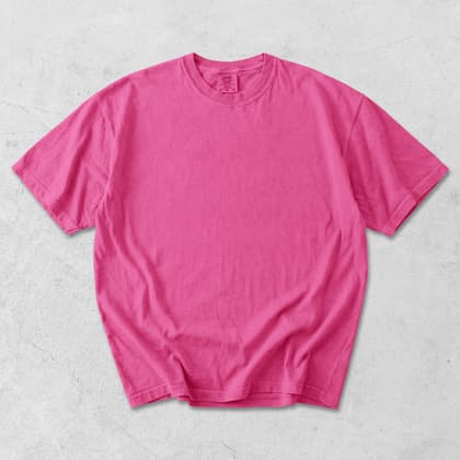 Comfort Colors® 1717 — Flat Lay on White mockup in Crunchberry