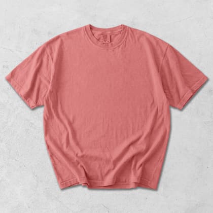 Comfort Colors® 1717 — Flat Lay on White mockup in Cumin