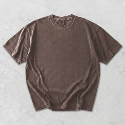 Comfort Colors® 1717 — Flat Lay on White mockup in Espresso