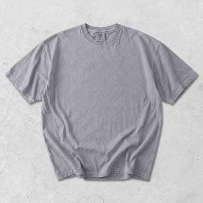 Comfort Colors® 1717 — Flat Lay on White mockup in Granite