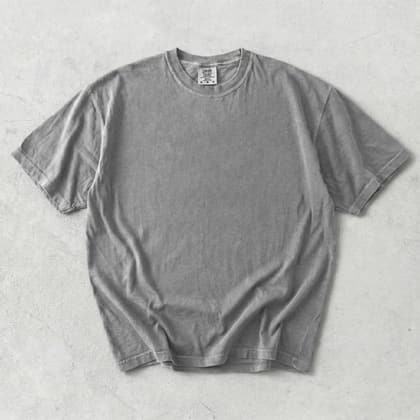 Comfort Colors® 1717 — Flat Lay on White mockup in Grey