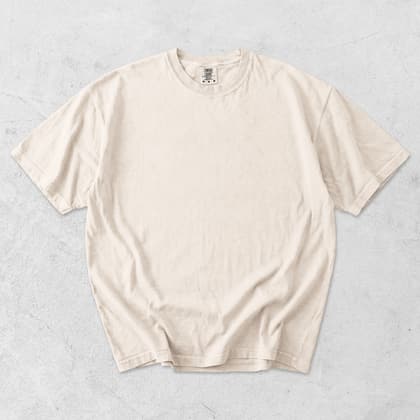 Comfort Colors® 1717 — Flat Lay on White mockup in Ivory