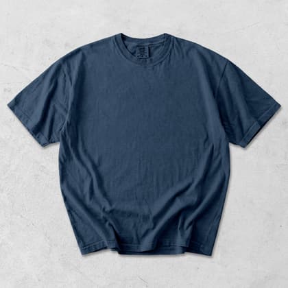 Comfort Colors® 1717 — Flat Lay on White mockup in Midnight