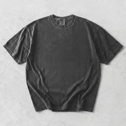 Comfort Colors® 1717 — Flat Lay on White mockup in Pepper