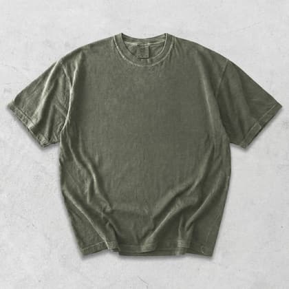 Comfort Colors® 1717 — Flat Lay on White mockup in Sage