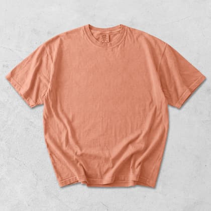 Comfort Colors® 1717 — Flat Lay on White mockup in Terracotta