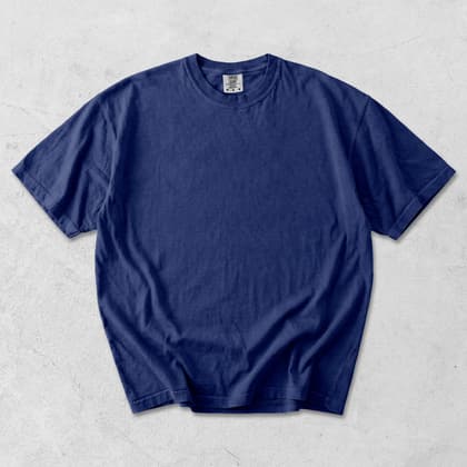 Comfort Colors® 1717 — Flat Lay on White mockup in True Navy
