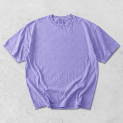Comfort Colors® 1717 — Flat Lay on White mockup in Violet