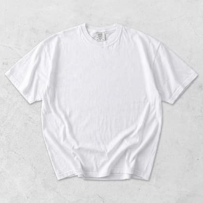 Comfort Colors® 1717 — Flat Lay on White mockup in White