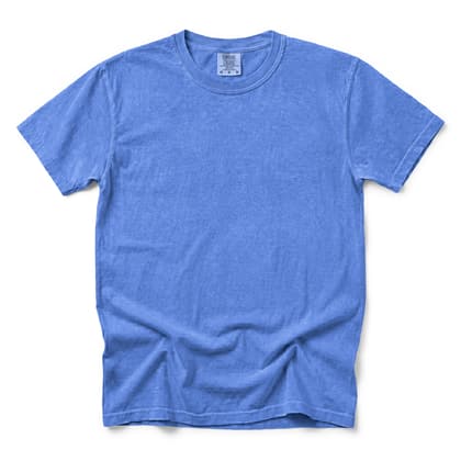 Comfort Colors® 1717 — Flat Lay, 12 Scenes mockup in Flo Blue