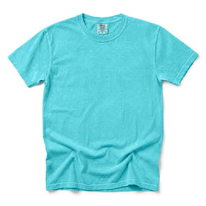 Comfort Colors® 1717 — Flat Lay, 12 Scenes mockup in Lagoon Blue