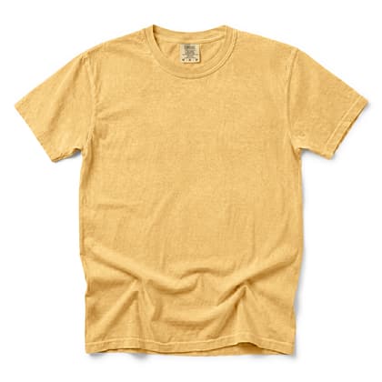 Comfort Colors® 1717 — Flat Lay, 12 Scenes mockup in Mustard