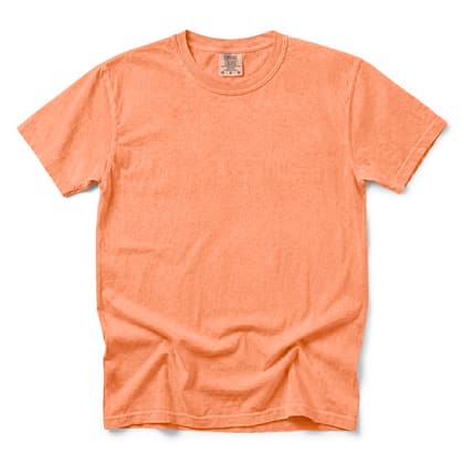 Comfort Colors® 1717 — Flat Lay, 12 Scenes mockup in Neon Cantaloupe