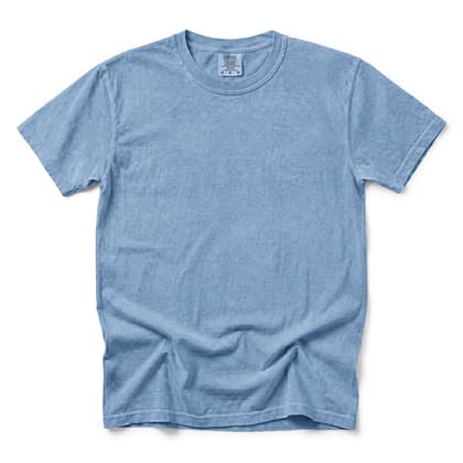 Comfort Colors® 1717 — Flat Lay, 12 Scenes mockup in Washed Denim