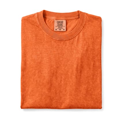 Comfort Colors® 1717 — Folded, 12 Scenes mockup in Burnt Orange