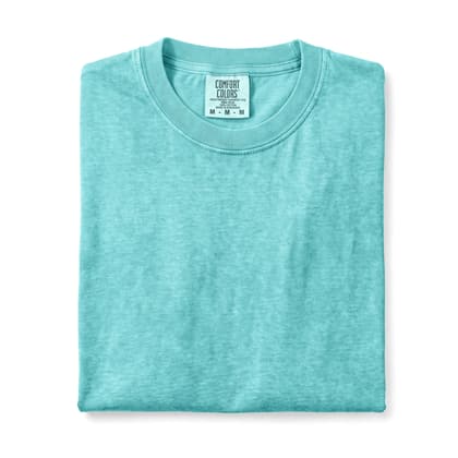 Comfort Colors® 1717 — Folded, 12 Scenes mockup in Chalky Mint
