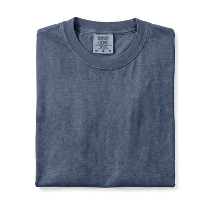Comfort Colors® 1717 — Folded, 12 Scenes mockup in Denim