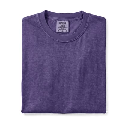Comfort Colors® 1717 — Folded, 12 Scenes mockup in Grape