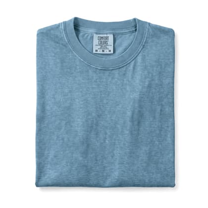 Comfort Colors® 1717 — Folded, 12 Scenes mockup in Ice Blue