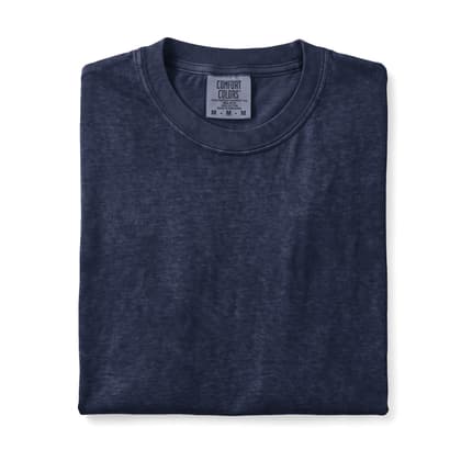 Comfort Colors® 1717 — Folded, 12 Scenes mockup in Navy