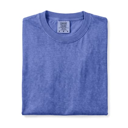 Comfort Colors® 1717 — Folded, 12 Scenes mockup in Periwinkle
