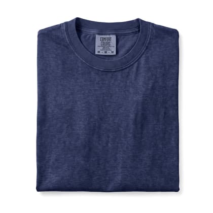 Comfort Colors® 1717 — Folded, 12 Scenes mockup in True Navy