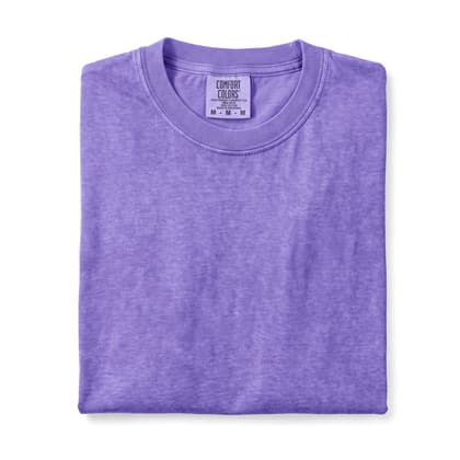 Comfort Colors® 1717 — Folded, 12 Scenes mockup in Violet