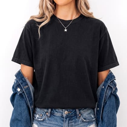 Comfort Colors® 1717 — Worn by a Model mockup in Black