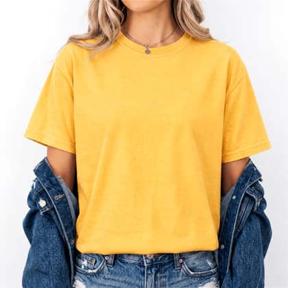Comfort Colors® 1717 — Worn by a Model mockup in Citrus