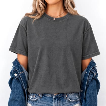 Comfort Colors® 1717 — Worn by a Model mockup in Pepper