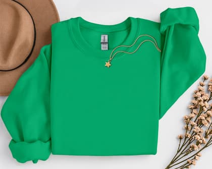 Gildan 18000 Sweatshirt Folded with Props mockup